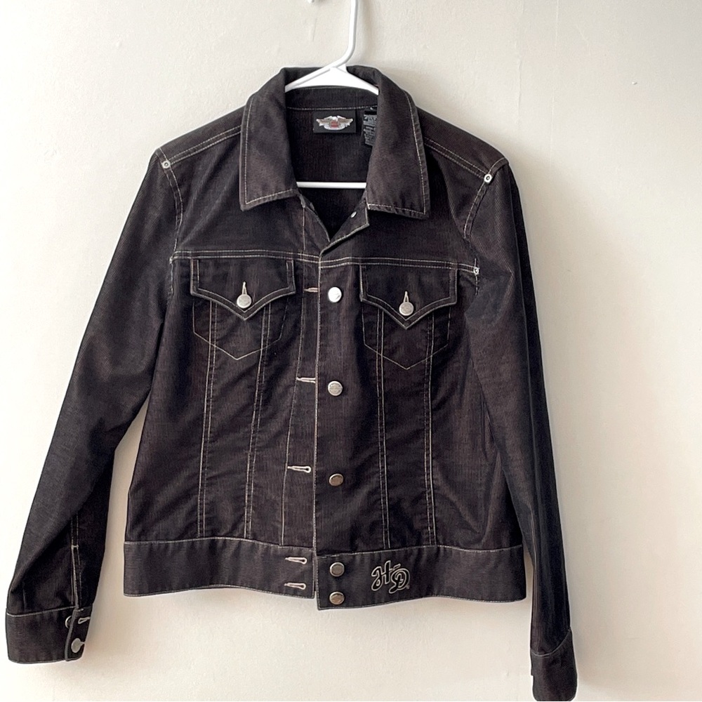 Vintage Womens Harley Davidson Biker Corduroy Jacket 96223-08VW